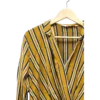 AgADGBQAAjZbwVQ_processed_large_0 Mustard Striped Wrap Blouse Size XS