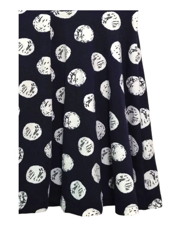 AgADIBMAApJNgVU_processed_large_3 Navy Polka Dot Flare Skirt Size M