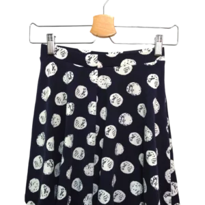 Navy Polka Dot Flare Skirt Size M