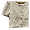 AgADIhcAAnE5AVY_processed_large_2 Cream Textured Puff Sleeve Blouse Size S