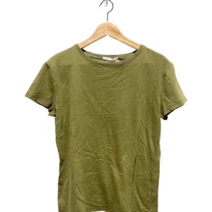 Olive Green Basic Crew Neck Tee Size Size XL