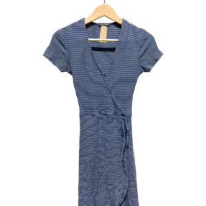 Navy Striped Wrap Mini Dress Size XS