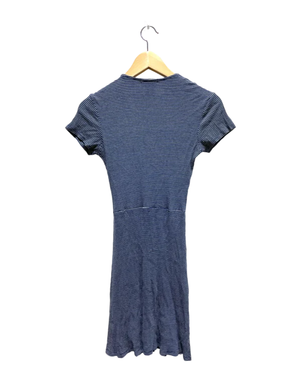 AgADthIAAnt-4FU_processed Navy Striped Wrap Mini Dress Size XS