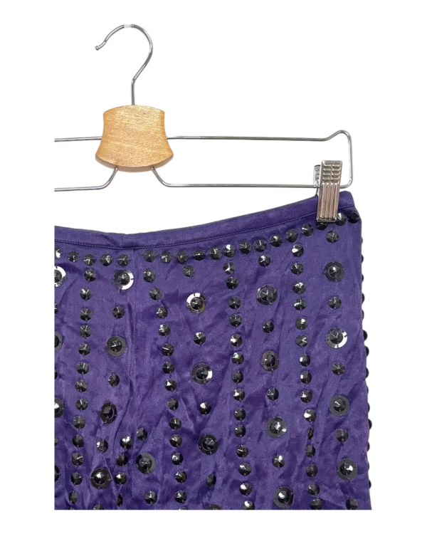 AgAD0BAAAqERMVU_processed_large_1 Royal Purple Embellished Mini Skirt Size M