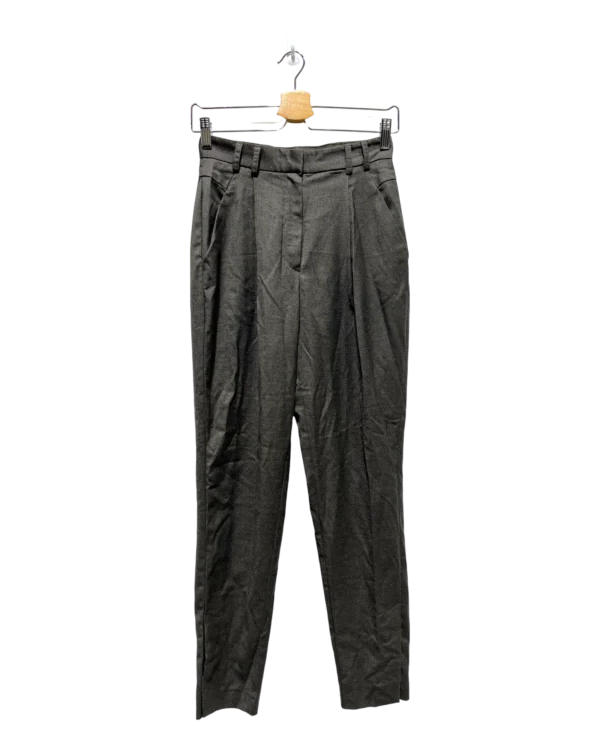 AgADDBIAAo9iuVU_processed Charcoal Grey Pleated Tapered Pants Size L