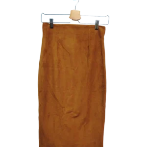 Rust Brown Lace Hem Midi Skirt Size L