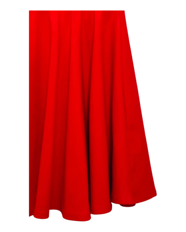 Cherry Red Flare Midi Skirt Size S