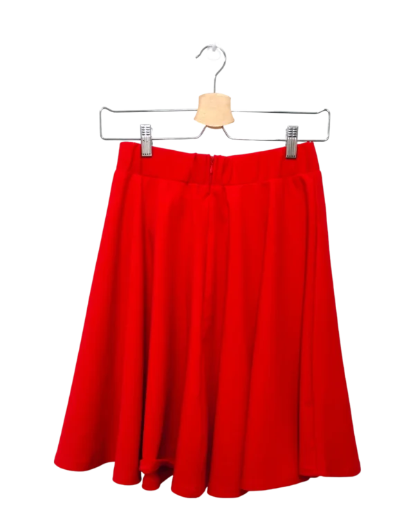 Cherry Red Flare Midi Skirt Size S