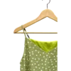 AgADVhMAAsgayVY_processed_large_0 Olive Green Polka Dot Cami Top Size XL