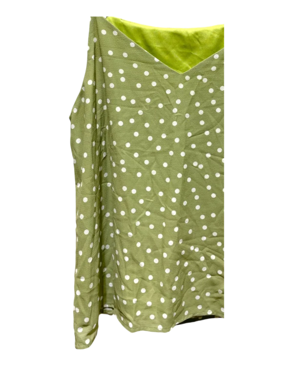 AgADVhMAAsgayVY_processed_large_2 Olive Green Polka Dot Cami Top Size XL