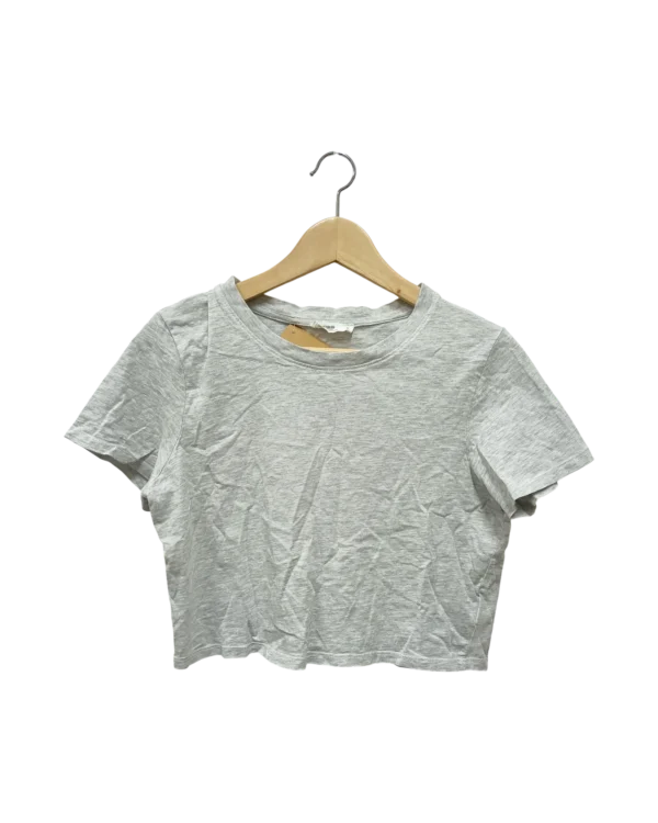 AgADXBQAAjZbwVQ_processed Grey Cropped Basic Tee Size M