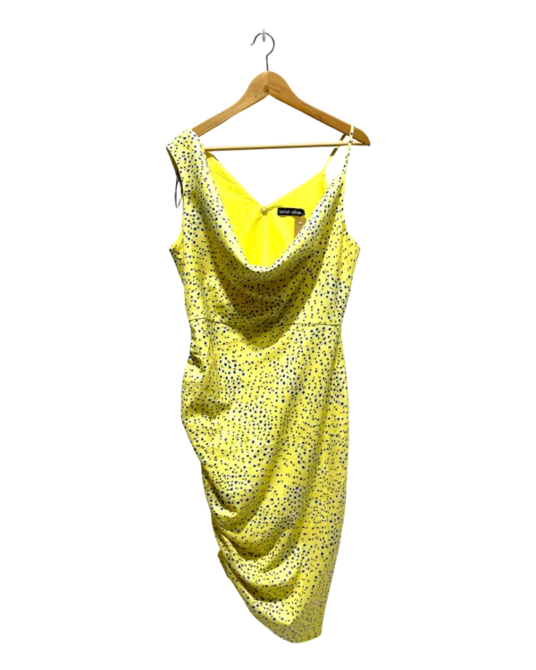 AgADbBUAAtZ8cVU_processed Lemon Yellow Draped Slip Dress Size L