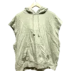 AgADgRIAAlPZWFU_processed Sage Green Cropped Sleeveless Hoodie Size L