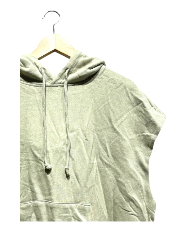 AgADgRIAAlPZWFU_processed_large_1 Sage Green Cropped Sleeveless Hoodie Size L