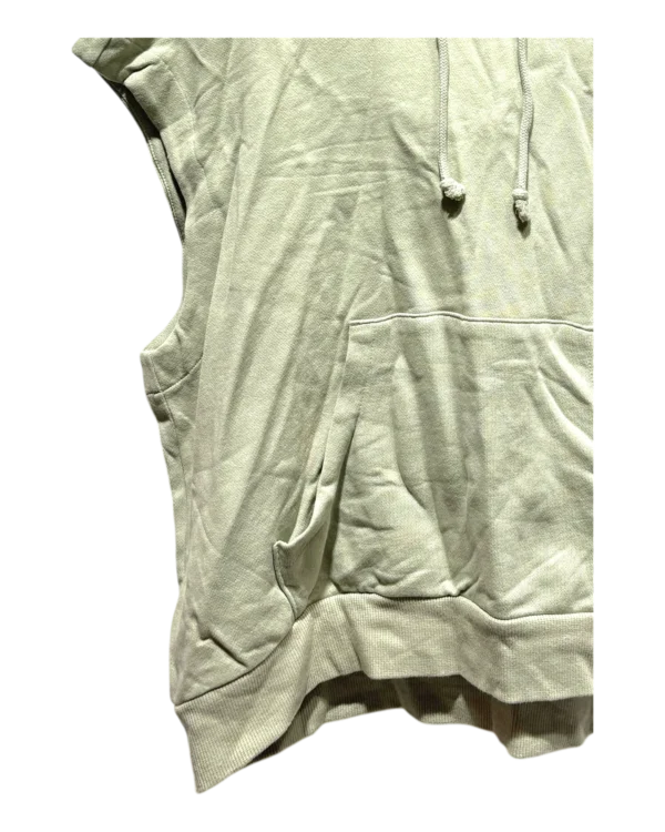 AgADgRIAAlPZWFU_processed_large_2 Sage Green Cropped Sleeveless Hoodie Size L