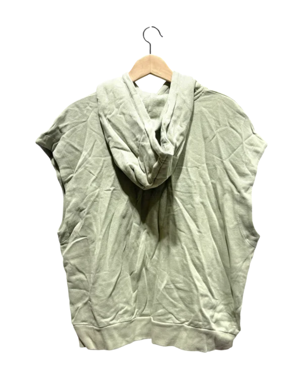 AgADghIAAlPZWFU_processed Sage Green Cropped Sleeveless Hoodie Size L