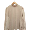 AgADuRIAApJNgVU_processed_d681348f-82a3-40d5-b328-248af1196c59 Soft Beige Puff Sleeve Mock Neck Top Size L
