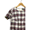 AgADzRMAAjjXuVU_processed_large_0 White Red Plaid Shift Dress Size L