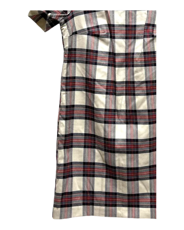 AgADzRMAAjjXuVU_processed_large_2 White Red Plaid Shift Dress Size L