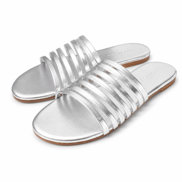 ChatGPT Image Jun 1, 2026, 10_43_57 PM Silver Multi Strap Slide Sandals Size UK5