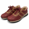 Burgundy Tan Lace-Up Sneakers Size UK6