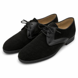 Black Suede Lace-Up Oxford Shoes Size UK5.5