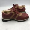 Burgundy Tan Lace-Up Sneakers Size UK6