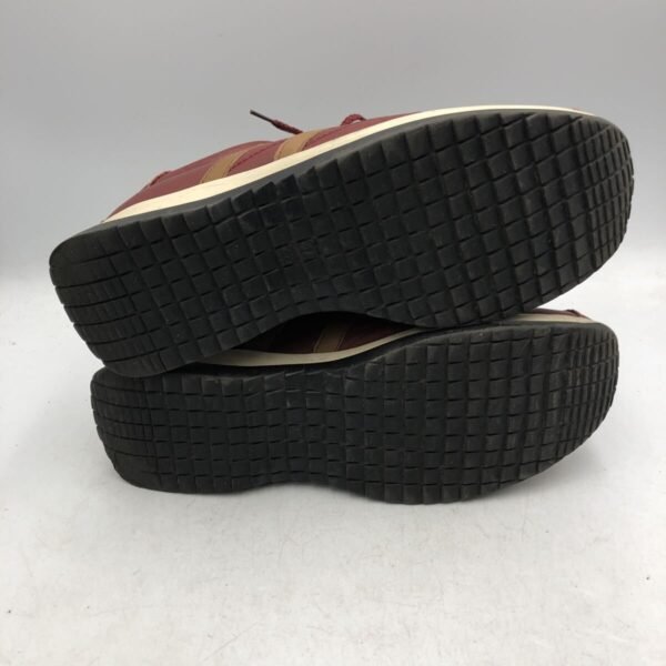 Burgundy Tan Lace-Up Sneakers Size UK6