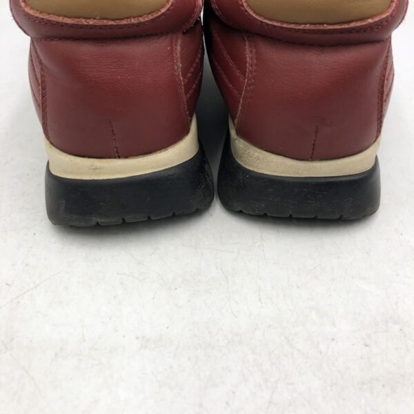 Burgundy Tan Lace-Up Sneakers Size UK6