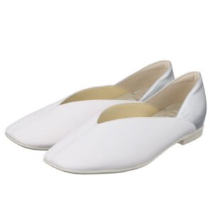 Pearl White Minimal Flats Size UK6