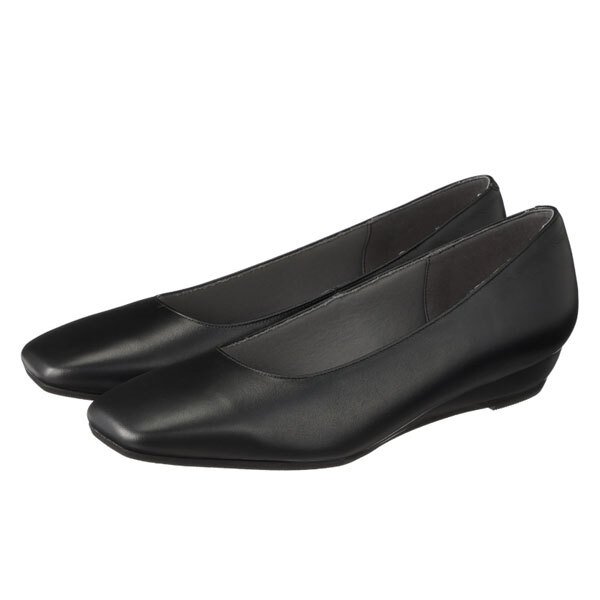 i-img600x600-17801285033553kmgf0t81383 Classic Black Comfort Wedge Flats Size UK5