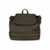 image Dark Olive Pebbled Satchel Bag